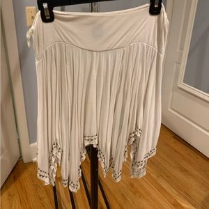 White flowy Free People Boho skirt
